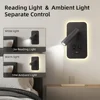 Bedside Wall Lamp LED with USB Charging Port For Kitchen Table Office Living Room Wall Mounted Reading Light Home Spotlights Led 3