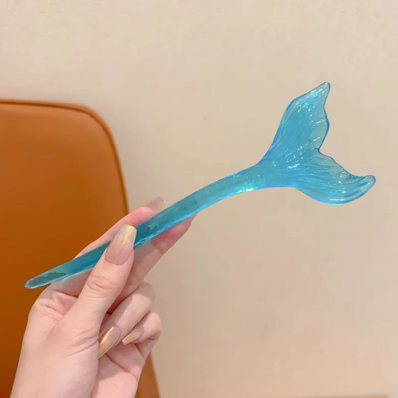 Fermaglio per capelli a coda di sirena, gioiello unico trasparente per capelli, decorazione elegante per capelli alla moda, per uso quotidiano, regalo di inaugurazione della casa, Cheongsam