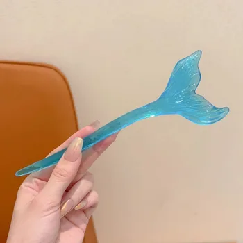 Fermaglio per capelli a coda di sirena, gioiello unico trasparente per capelli, decorazione elegante per capelli alla moda, per uso quotidiano, regalo di inaugurazione della casa, Cheongsam
