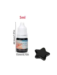 24 - Color Epoxy Resin Paint Pigment Set - Concentrated Liquid Dye for UV Resin Coloring and DIY Jewelry Art Crafting (Black)