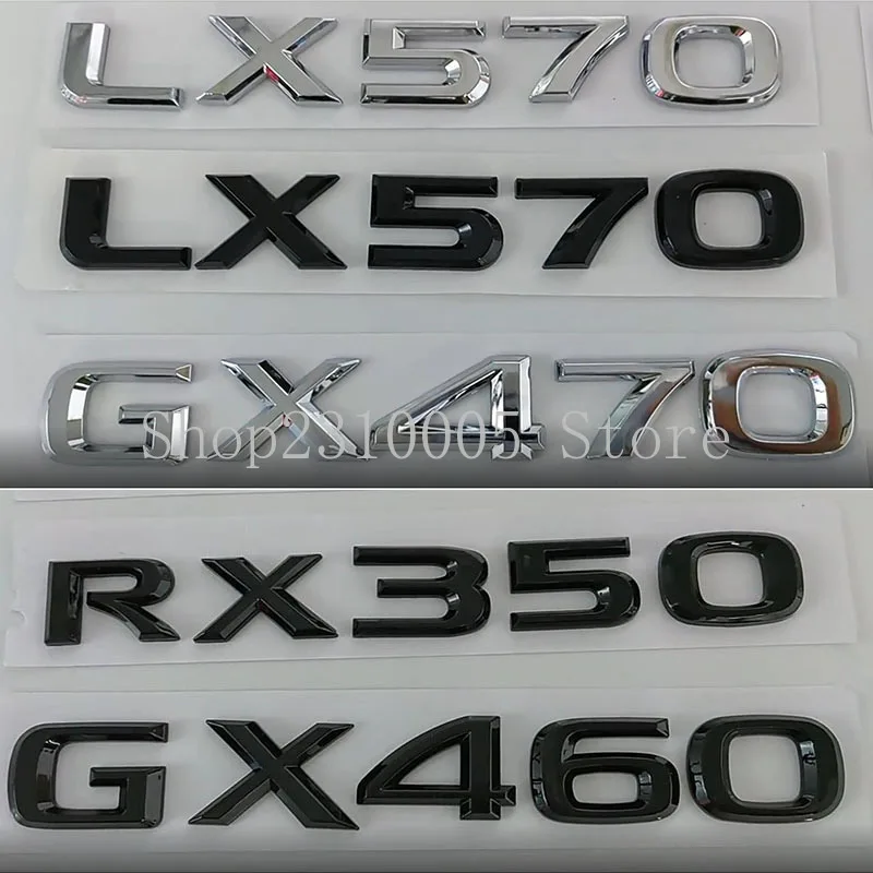 

3d-буквы для GX400 GX460 GX470 LX450 LX470 LX570 табличка для багажника автомобиля логотип наклейка хром глянцевый черный