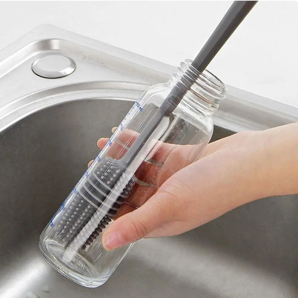 Multi-function Cleaning Brush Food Grade Suspensible Long Handle Milk Bottle Brush Glass Cleaner Cup Scrubber Cleaning Tool