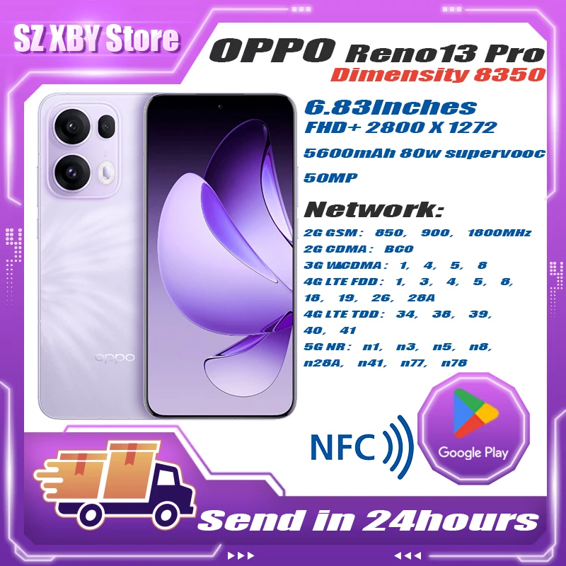 OPPO Reno 13 Pro 5G Smartphone, 12Go + 512Go, Écran AMOLED