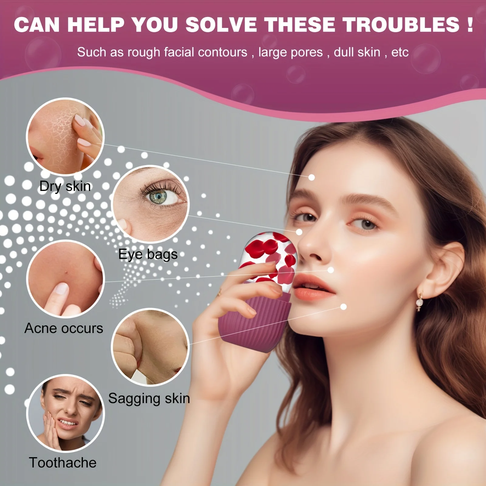 Face Ice Roller for Skin Cooling