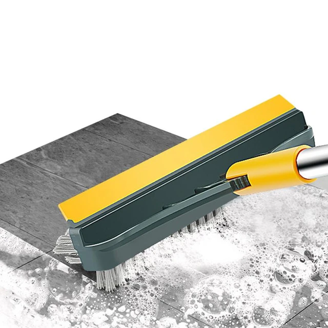 Floor Scrub Brush Adjustable V-shaped Brush Scrubber With Long
