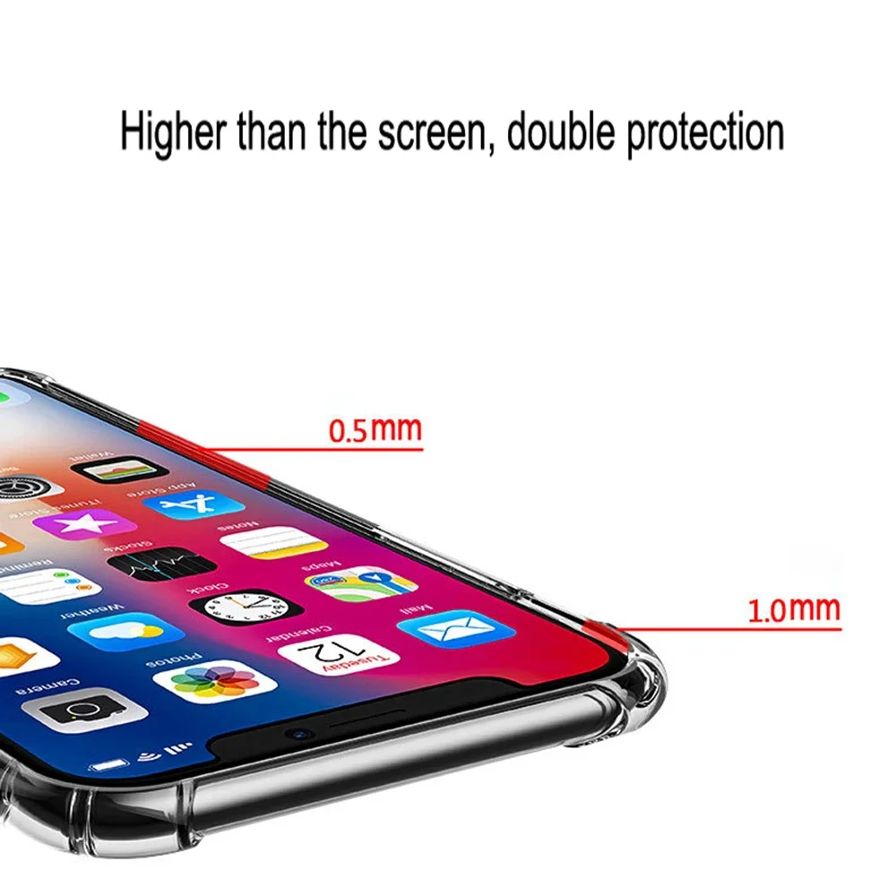 Transparent Shockproof Silicone Bumper Phone Case