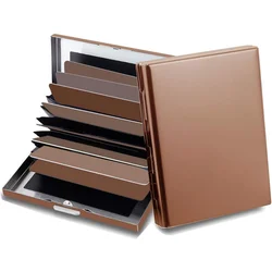 Premium RFID Blocking Metal Card Holder - Stylish Wallet & Business Card Organizer with Gift Box Packaging (Rosegold)