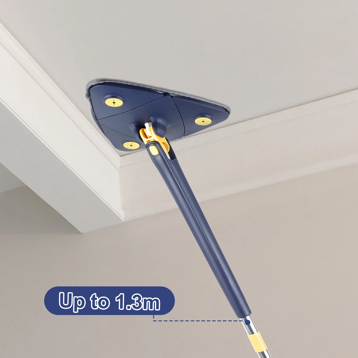 Triangle Mop 360° Rotatable Squeeze Mop Free Hands Floor Cleaning Wet&Dry Mop 130cm For Home Ceiling/Corner Windows Clean Tools