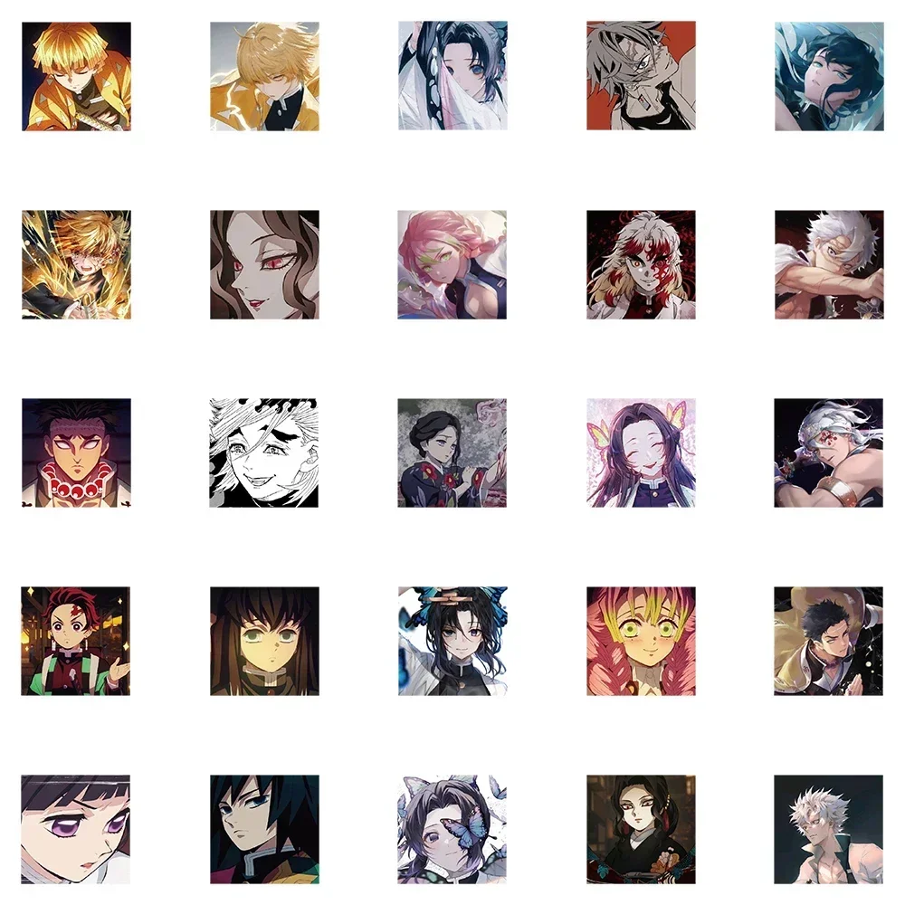 50pcs Demon Slayer Anime Stickers Waterproof Phone Case Cute Sticker Pack Laptop Skin Kawaii Packaging Art Supplies 3