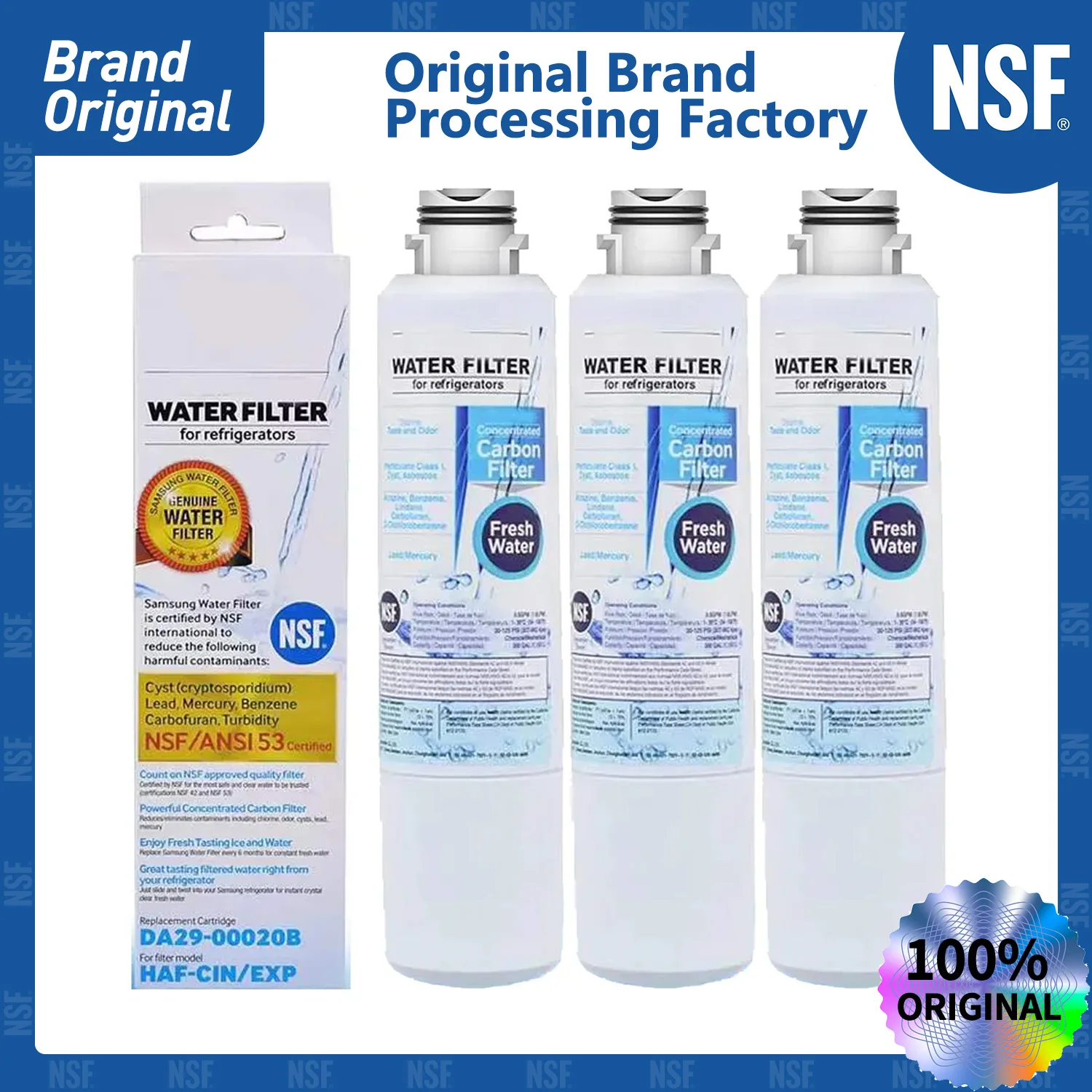 WaterFilterforRefrigeratorNSFCertifiedBrandGenuineDA2900020B