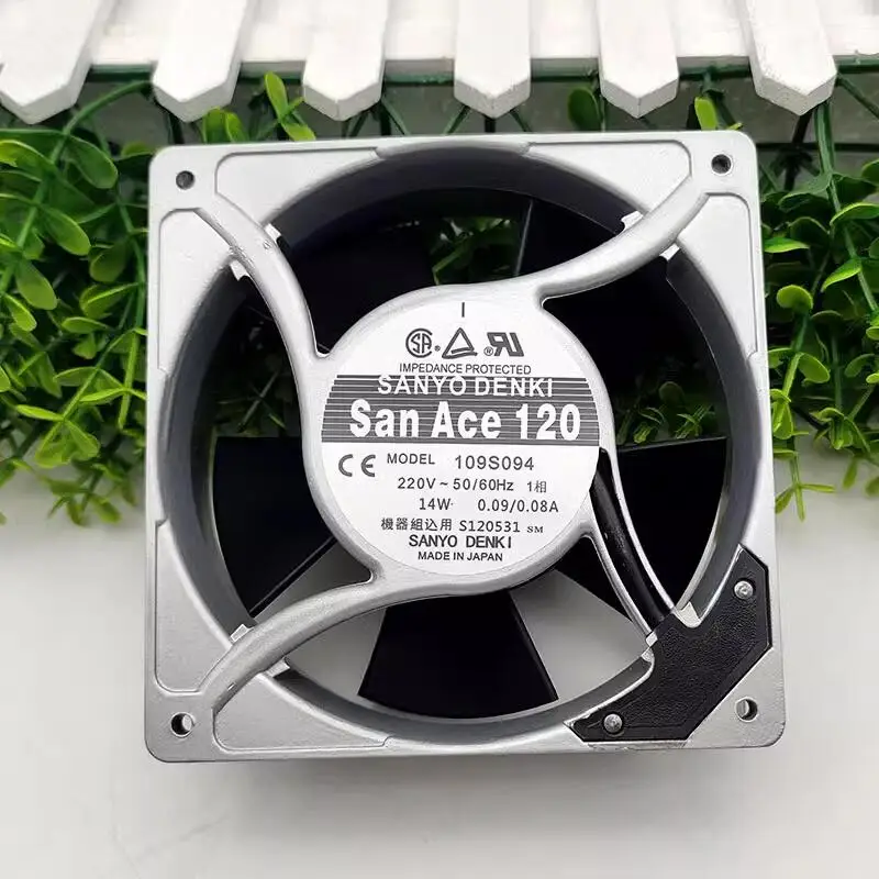 

Новый оригинальный вентилятор Sanyo 109S094 230 В 10/9 Вт 9 см с алюминиевой рамой, импортный вентилятор для отвода тепла переменного тока