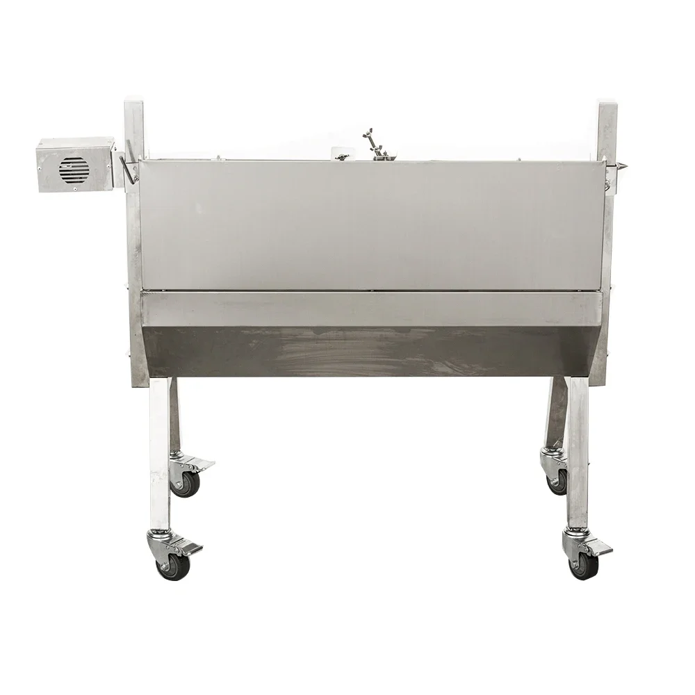 Adjustable Height Premium Outdoor Rotisserie BBQ Grills Stainless Steel Charcoal-Fueled Grill Premium Outdoor Cooking Experience
