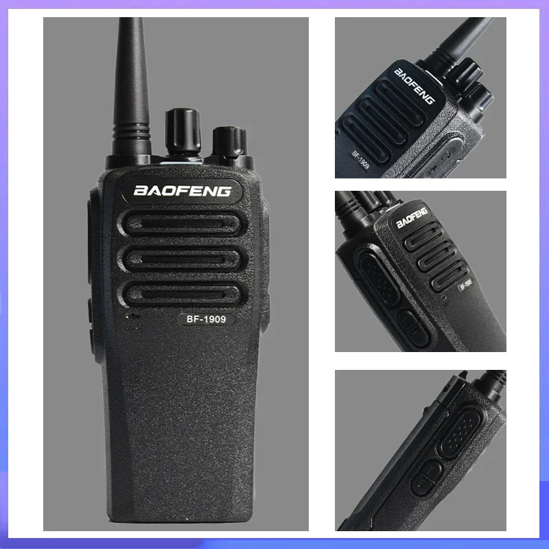 BaoFeng BF-1909 Walkie Talkie 1/2PCS 12W High Power UHF 400-470mhz Type C Charging Long Range Transmitter Portable Two Way Radio 6