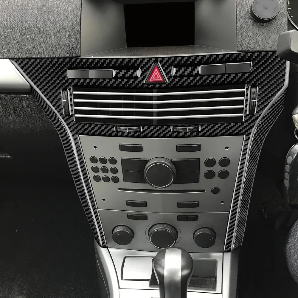 자동차 센터 콘솔 프레임 카본 파이버 스티커 (Vauxhall Opel Astra H MK5 2004 2005 2006 2007 2008 2009 2010 좌핸들/우핸들용)