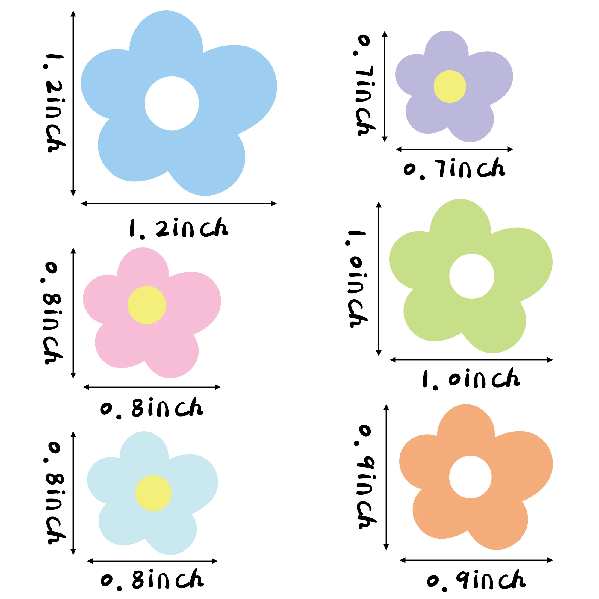 Mini flower bottle stickers reward children for face Universal decorative back adhesive reusable wall items Room background