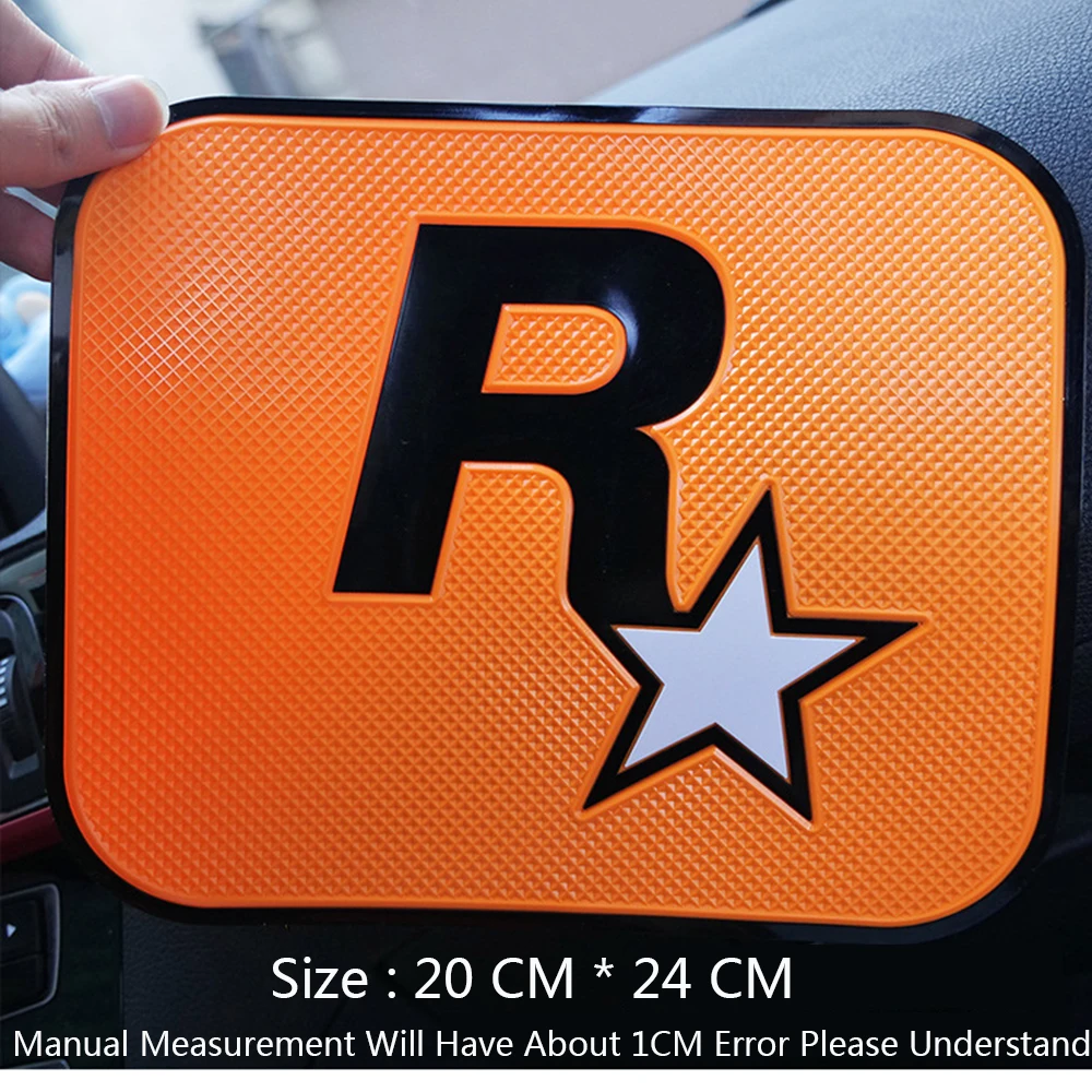 GTA R Star Auto Non-Slip Sticky Gel Pad JDM Car Dashboard Sticky Anti-Slip PVC Mat For Phone Sunglasses Holder car non slip mat car dashboard mat non slip dash mat dash adhesive holder dashboard phone holder dash phone holder