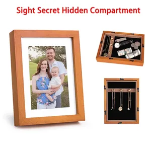 Photo Frame Sight Hidden Storage Compartment Secret For Home Office Money Safe Box Christmas Gift Hide Cash Jewelry Necklace Key