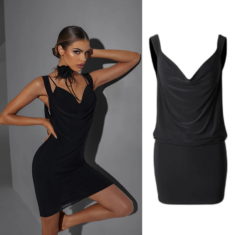 

Swing Neck Backless Latin Dance Dress Women Latin Dancing Dress Sexy Latin Dance Competition Dress Stage Party Dresses SL8335
