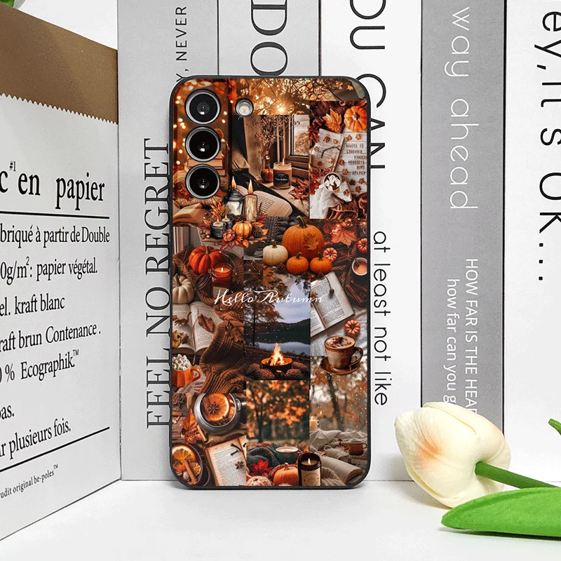 Creative Hello Autumn Maple Leaf Landscape Soft Phone Case
