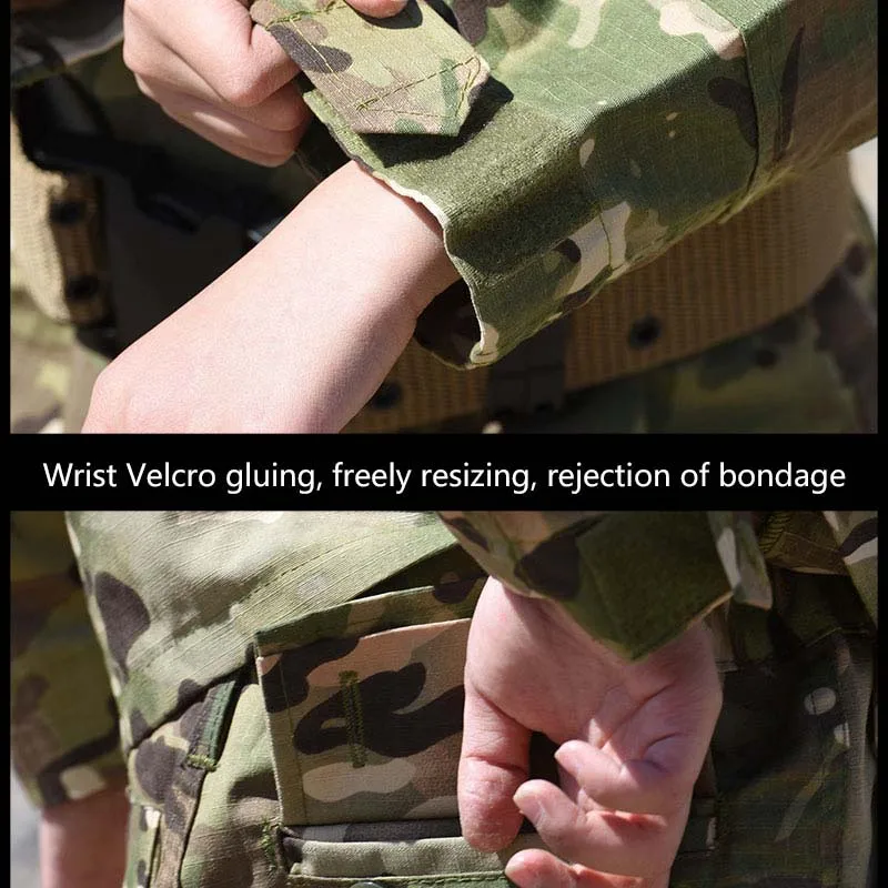 Kids Military Tactical Uniform Hunting Clothing Sets Children Airsoft Camouflage Hiking Jackets Outdoor Sport Suit tactical suit,tactical clothing