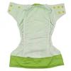 One Set Baby Cloth Diapers Breathable AI2 Diaper Nappy Cover Reusable Soft Minky Solid Color Snaps with 2pcs Inserts 5