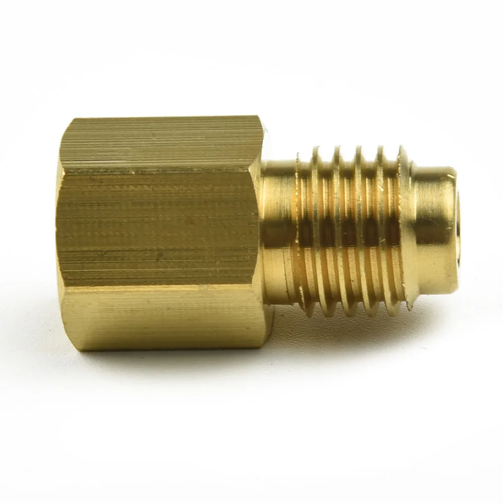 

1pc Brass R134A R12 Car Conditioner Adapter Quick Coupling 1/2" ACME Male 1/4" SAE Auto Replacement Accessories