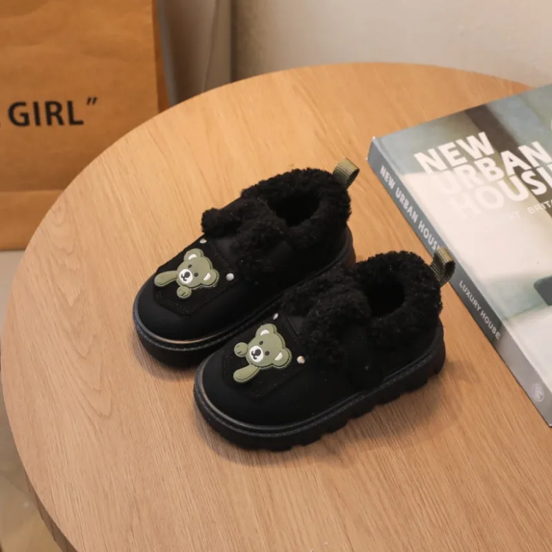Warm Furry Cotton Kids Shoes for Winter