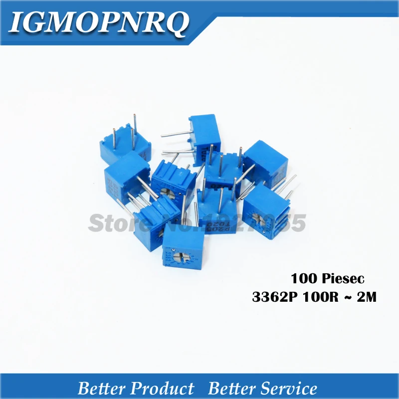 3362P 101 201 102 104 202 502 103 203 503 104 204 504 105 Trimpo Trimmer Potentiometer 3362 2m 1K 2K 5K 10K 20K 50K 100K 100pcs trimmer potentiometer