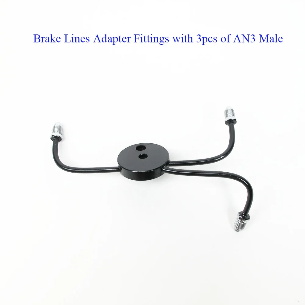 Brake Line Adapter Tee Fittings With AN3 Male For Harley Touring ELECTRA GLIDE W/O ABS Dyna 1987-2020