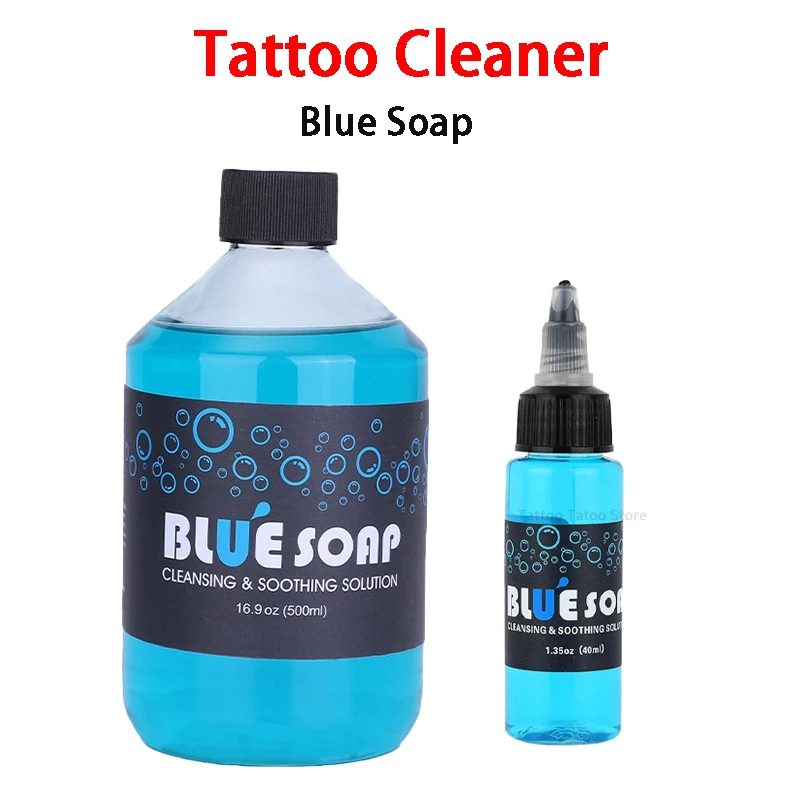

40/500ML Tattoo Blue Soap Cleaning Tattoo Aftercare Soothing Healing Solution Highly Concentrated Tattoo Soap Tattoo Accessories