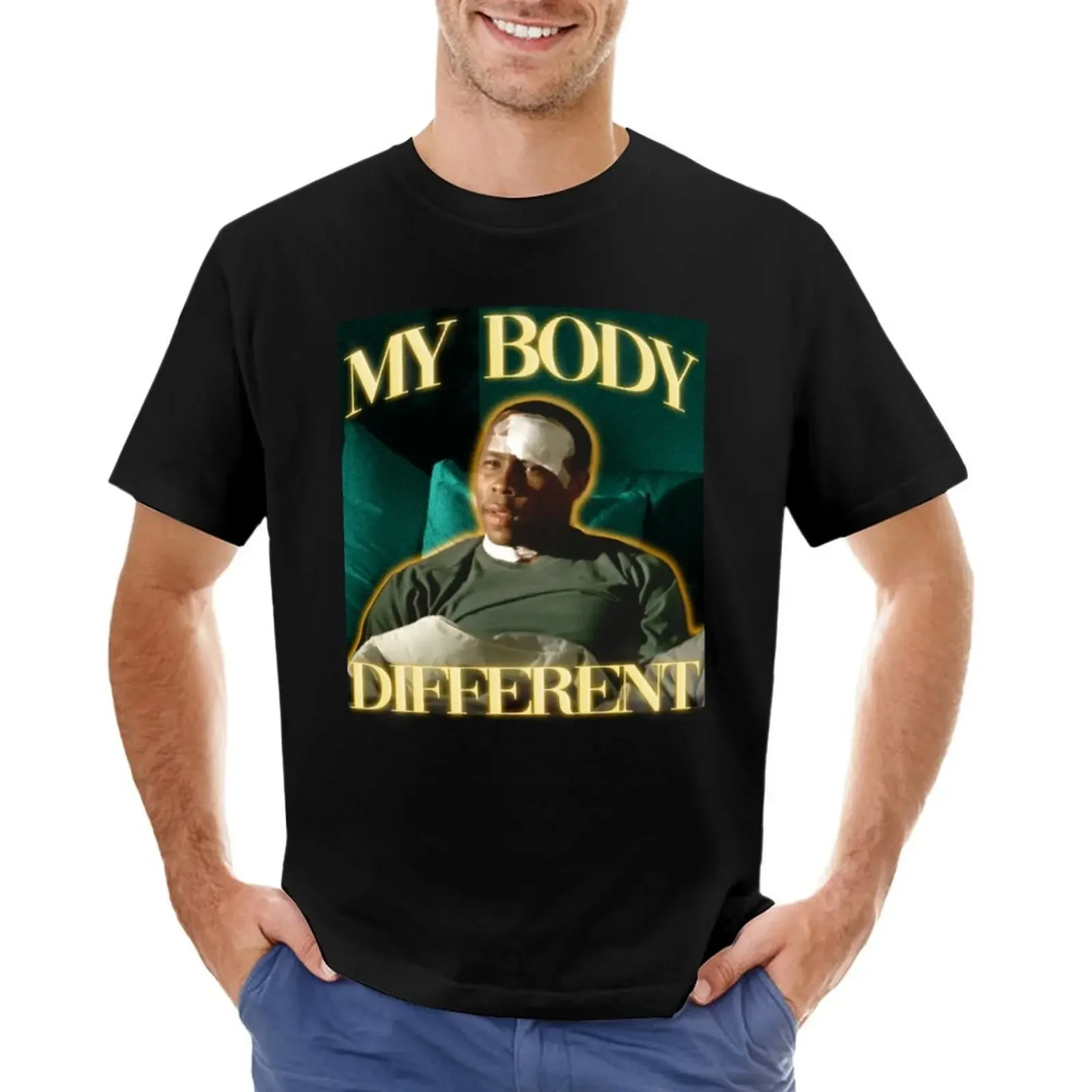 

My Body Different T-shirt tees quick-drying Aesthetic clothing boys animal print men workout shirt