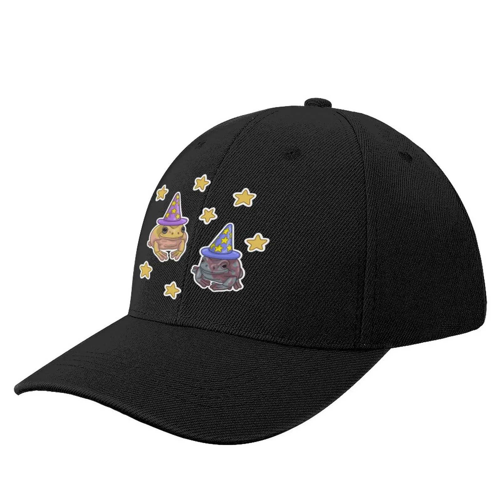 

Wizard frogs and stars Baseball Cap birthday black derby hat Rave Kids Hat Women's Hat Men's