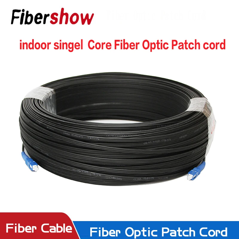 Fiber Optic Drop Cable SC-UPC to SC UPC Single Mode Simplex indoor Patch Cord Optical Cable FTTH 10m 20m 30m 50m 100m