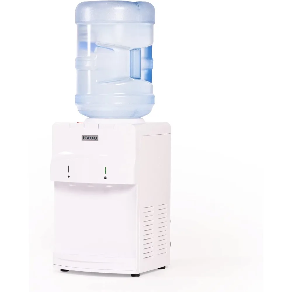 

Top Loading Hot and Cold-Water Dispenser - Cooler for 5 Gallon Bottles Includes Child Safety Lock, Office, & Whiter Countertop