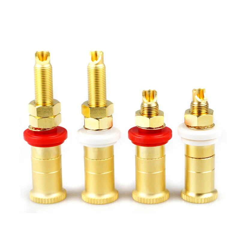 

Hi End Copper Speaker Plug Socket Hifi Audio Speaker Connector Amplifier Terminal Binding Post Banana Plug Socket Connector