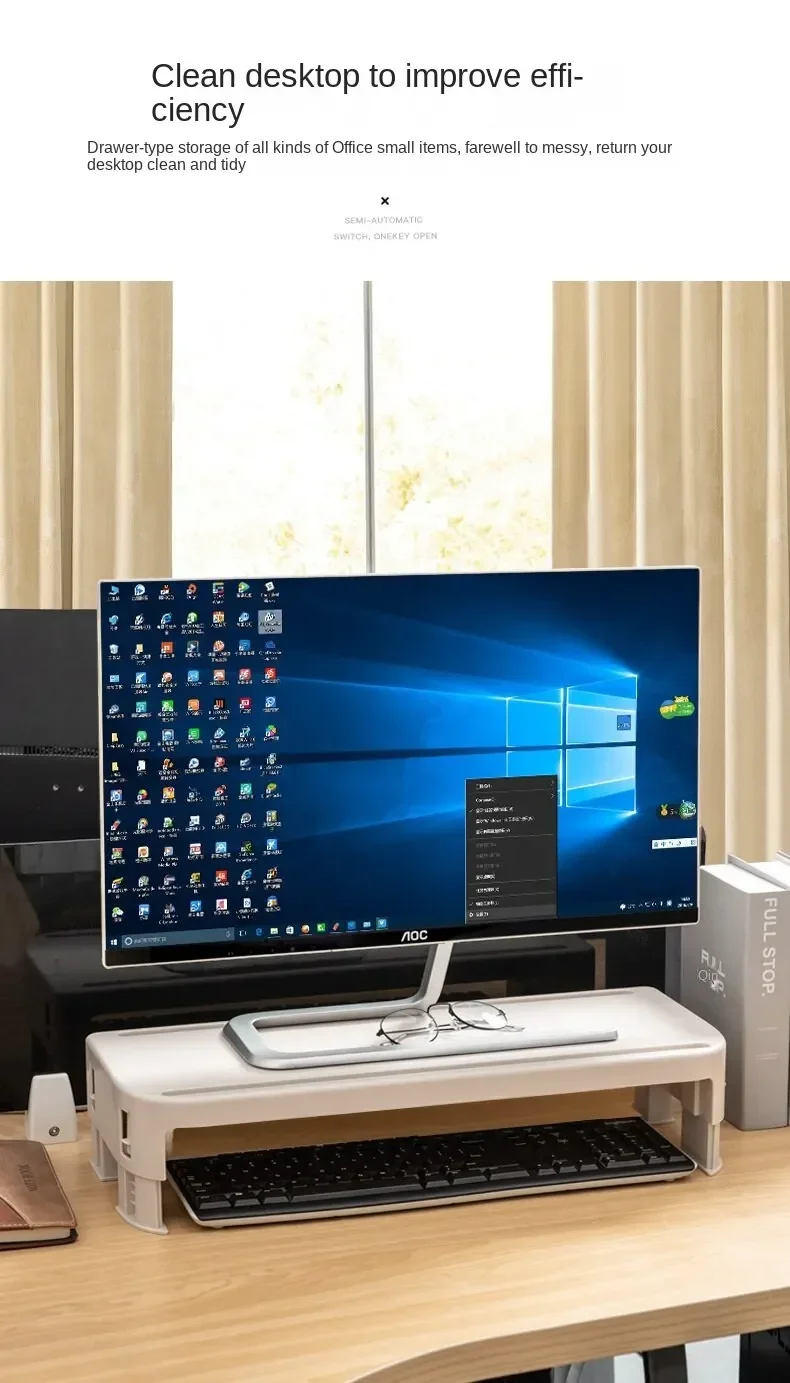 Monitor Stand Riser Computer Stand Desk Organizer Extender Heightened Shelf For Laptop PC Keyboard Printer PS4 12 Monitor Stand Riser Computer Stand Desk Organizer Extender Heightened Shelf For Laptop PC Keyboard Printer PS4 4