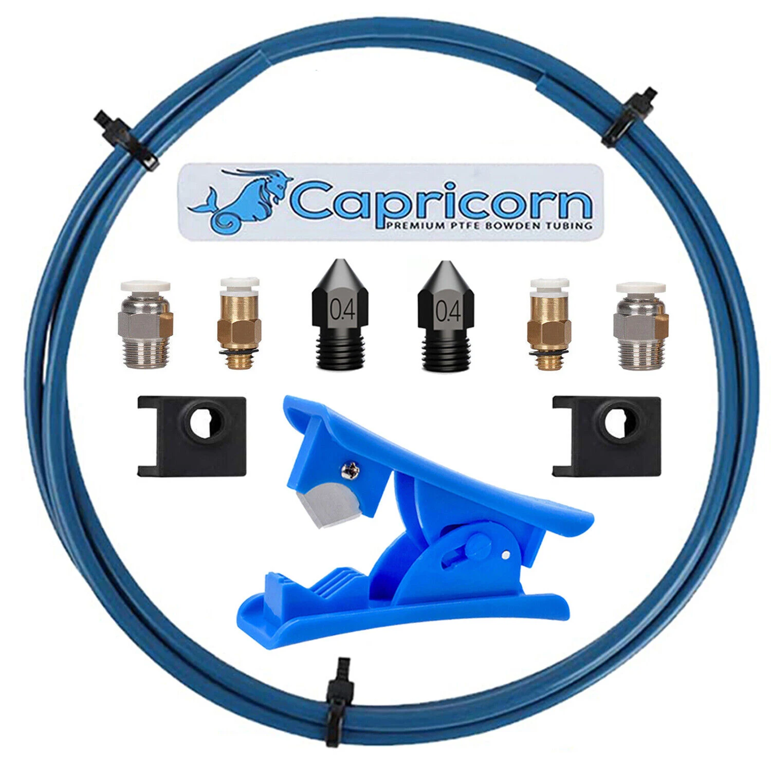 Creality 3D Capricorn Bowden PTFE Tubing XS Serie 1M Tube Quick Fitting 1Pcs Pneumatic Fitting Push 1.75mm Filament bowden extruder tube,pneumatic fitting,3d printer parts,3d printer accessories