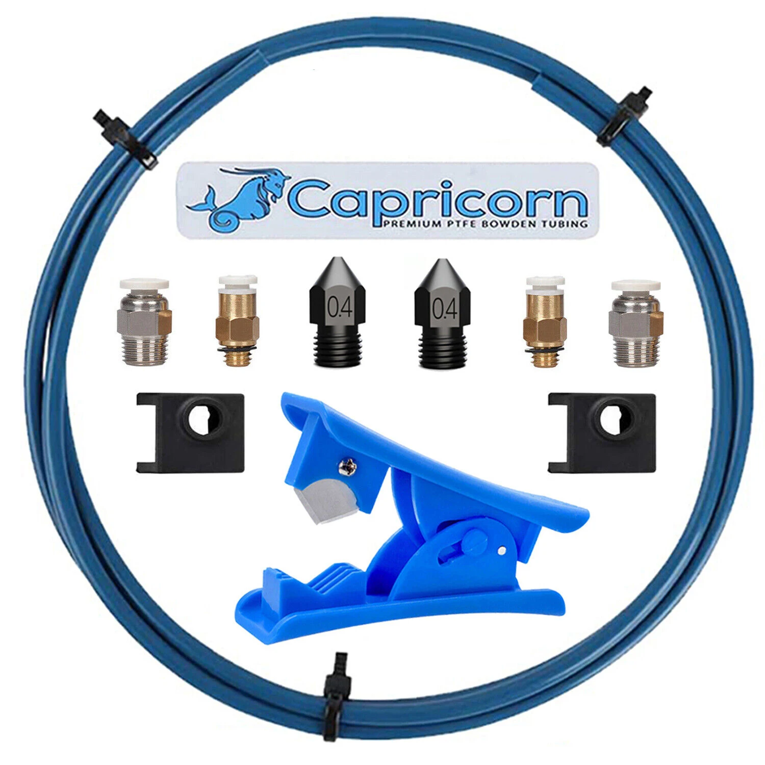 Creality 3D Capricorn Bowden PTFE Tubing XS Serie Blue 1M Tube Quick Fitting 1Pcs Pneumatic Fitting Push 1.75mm Filament