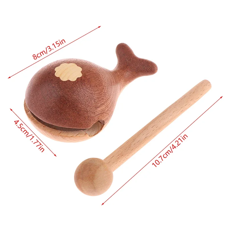 Temple Block Percussion Instrument Traditional Musical Toy Portable Meditation Classical Buddhist Gift Wooden Fish Toy