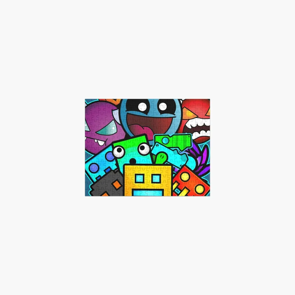 

geometry dash old school gaming Jigsaw Puzzle Christmas Gifts