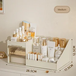 Clear Drawer Style Makeup Organizer Box for Cosmetics and Skincare Storage (M)