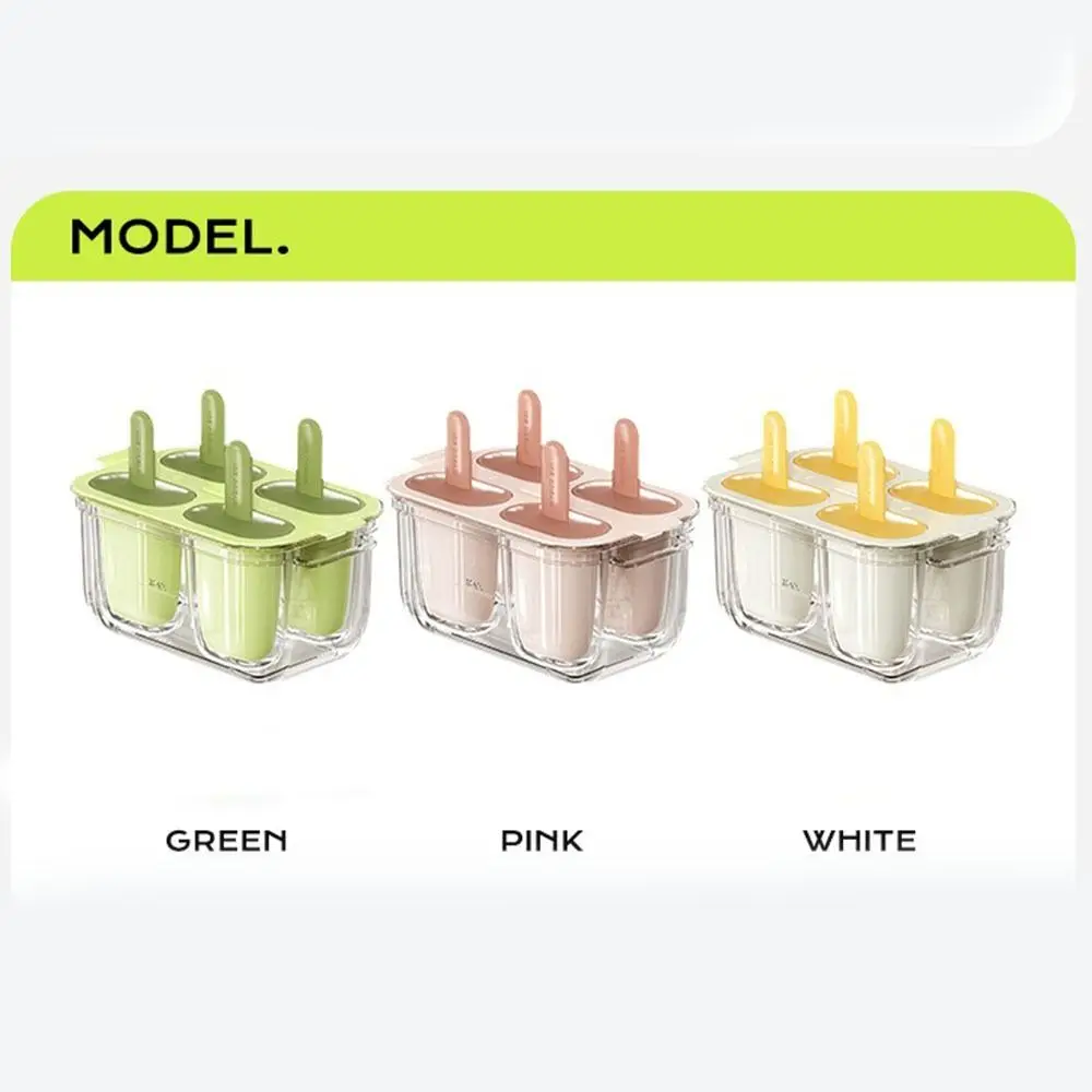 Ice Making Container Easy to Demold Ice Cream Mold Set Food-Grade DIY Popsicle Molds Handmade with Stick Cream Maker Pudding