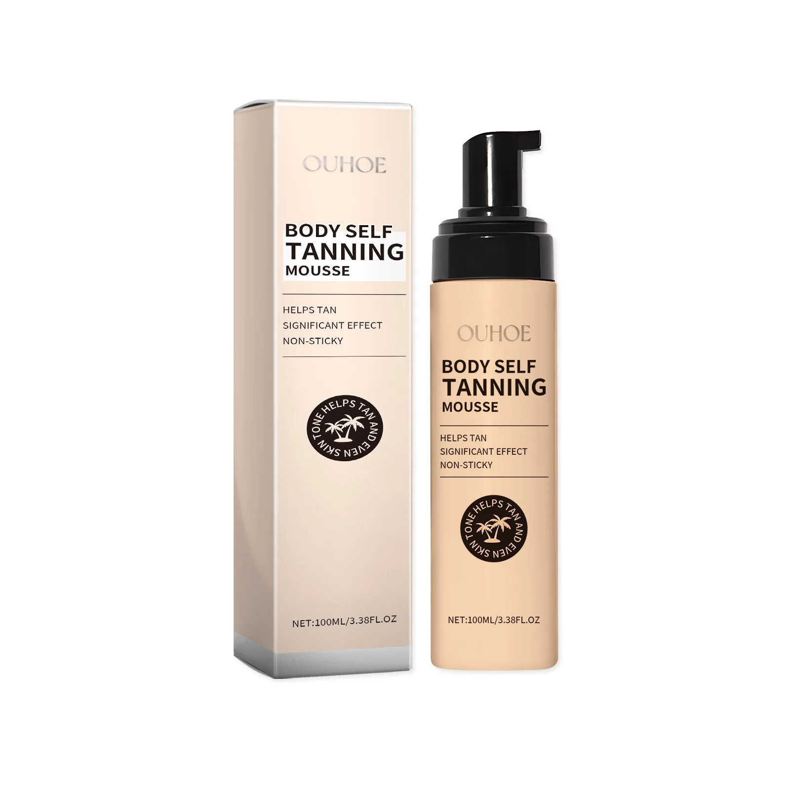 Self Tanning Mousse Natural Bronzer Accelerater Flawless Sunless Outdoor Summer Beach Moisturize Face Body Tanning Gel Cream