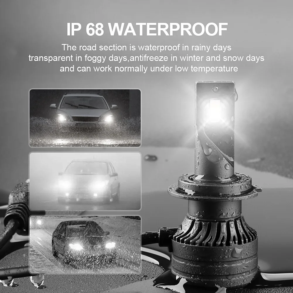 ZTZPIE 6000K 9005/HB3 9006/HB4 H1 H8 H7 H4 H11 H9 9012 Powerful EMC Canbus Led Headlight For Car Fog Light Bulb 30000LM 120W