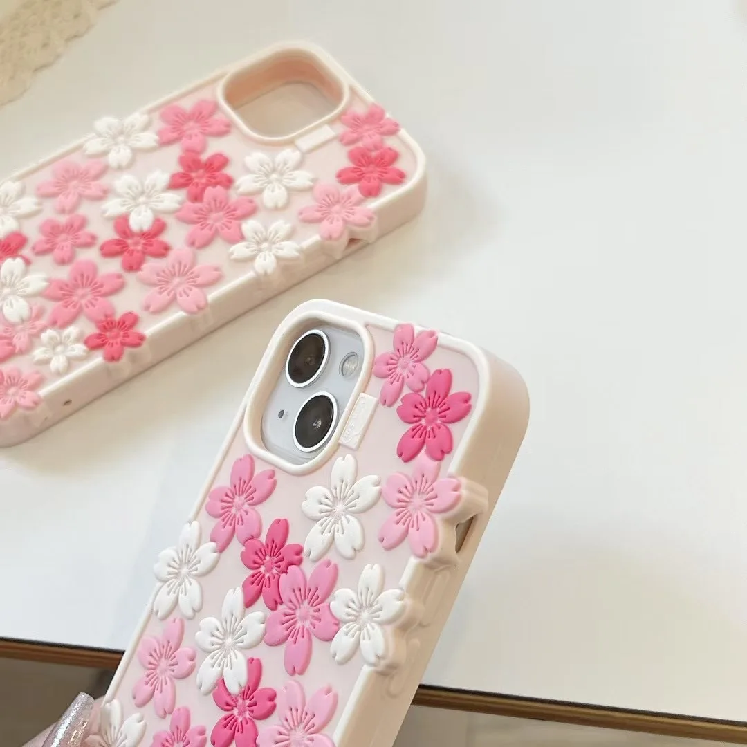 Custodia IPhone 13/14 Con Fiori Bianchi – Morbida TPU Trasparente, Antishock, Protezione Completa – Design Floreale Per Ragazze