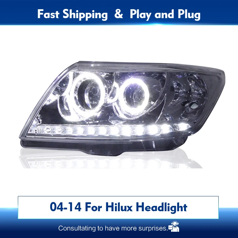 Car Styling Headlights For Toyota Hilux Revo Vigo 20042014 Auto