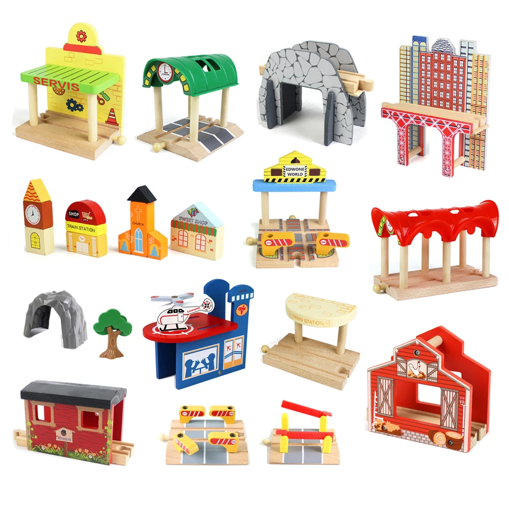 

Bulk Toy Scene Accessoriesbridgecave Platformairport Viaduct Compatible Brand Wooden Track Kids Toy Gifts