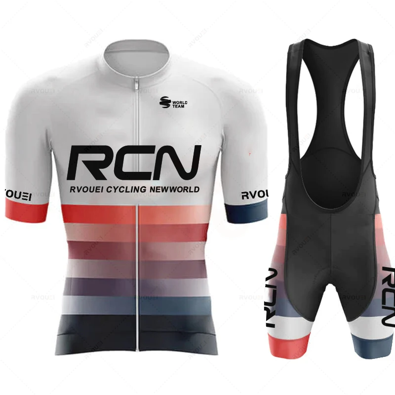 RVOUEI Cycling Jersey Sports Set Summer Men's Clothing, Cycling Shorts, MTB Cycle Uniform, Road Jacket Pants, Gel Bicycle Suit