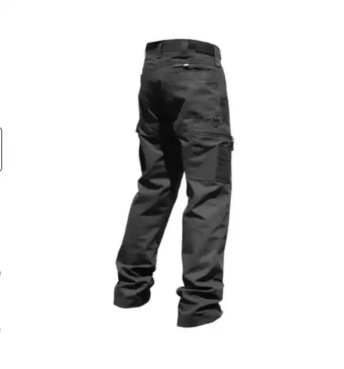 Black Camo Cargo Pants Outdoor Multi-pocket Ripstop Waterproof Trousers Male Autumn Wear-resistant Training Fishing Work Pant