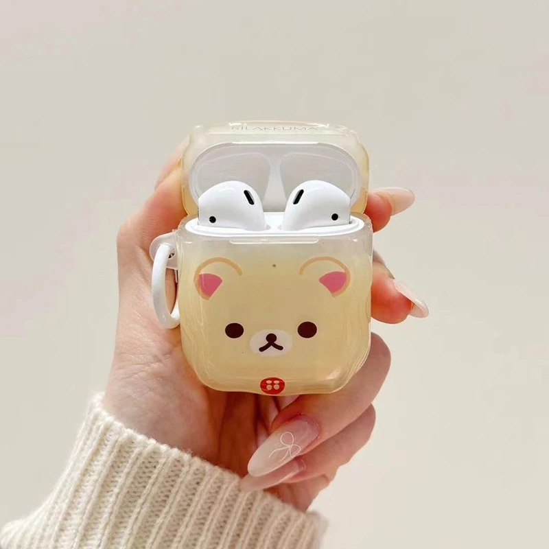 Rilakkuma Bear Soft TPU Case with Charm and Hook